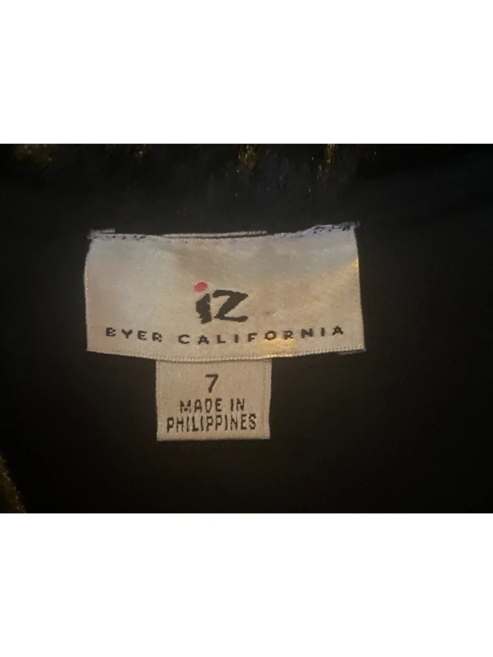 Girl 7 IZ Byer Black Velvet Collar Gold Sparkle Floral California Holiday Dress